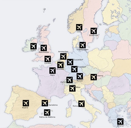 busy airports in europe