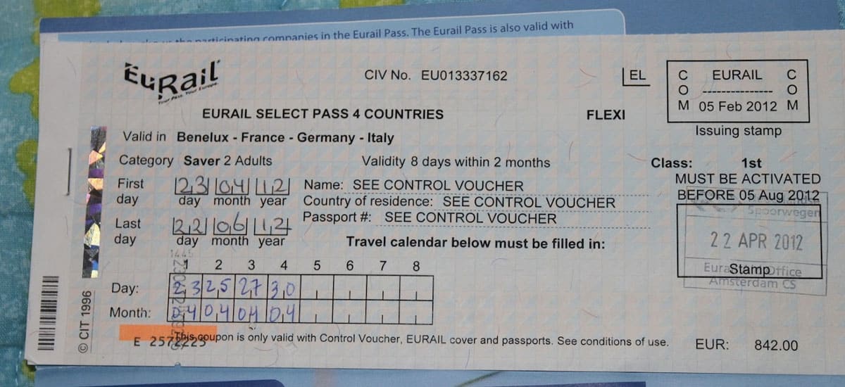 euro train travel pass