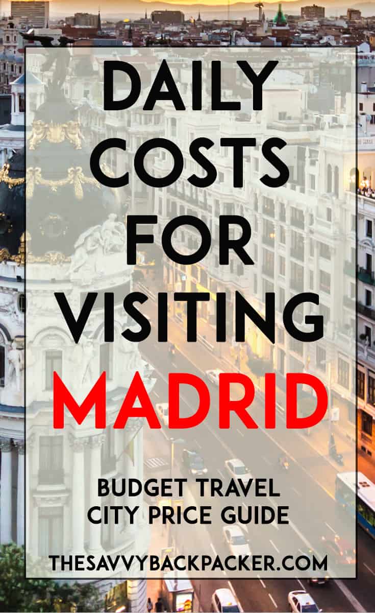 cost to visit madrid