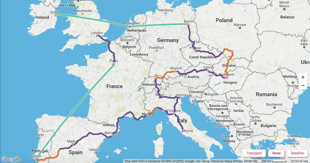 europe trip itinerary 4 weeks