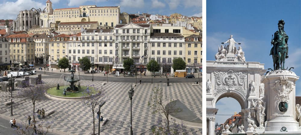 Baixa neighborhood in Lisbon