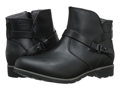 black leather waterproof boots