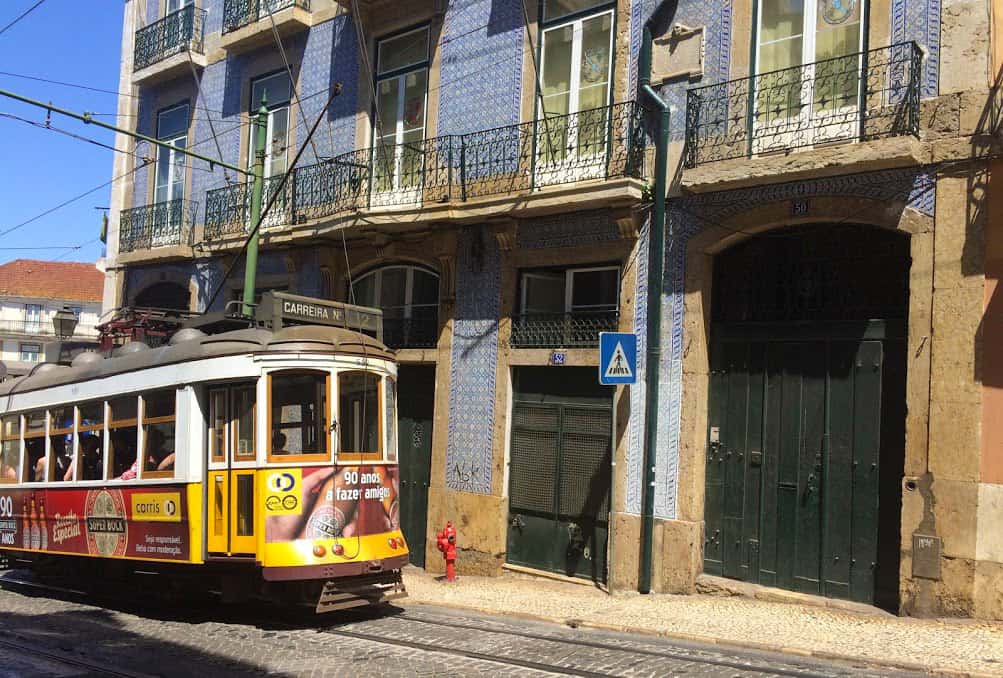 One of Lisbon's famous trolly cars that date before WW1