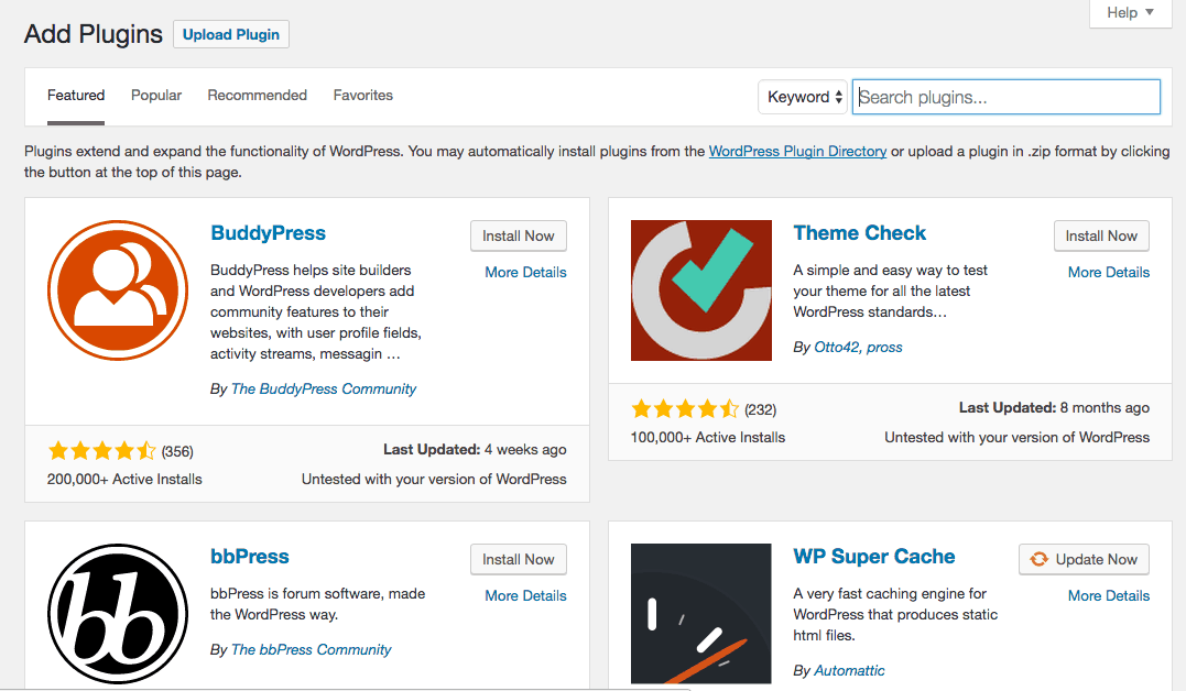 wordpress plugins install 