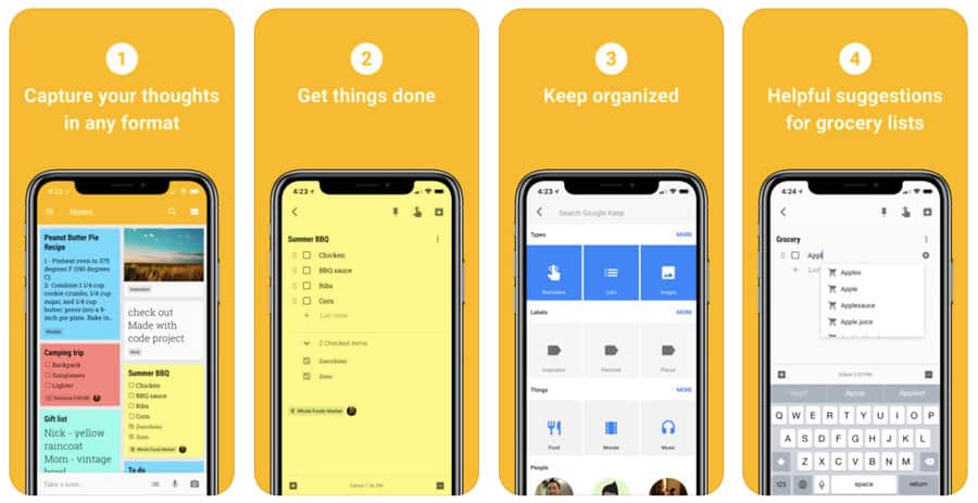 best travel apps - Google Keep