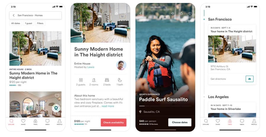 Best travel apps - Airbnb