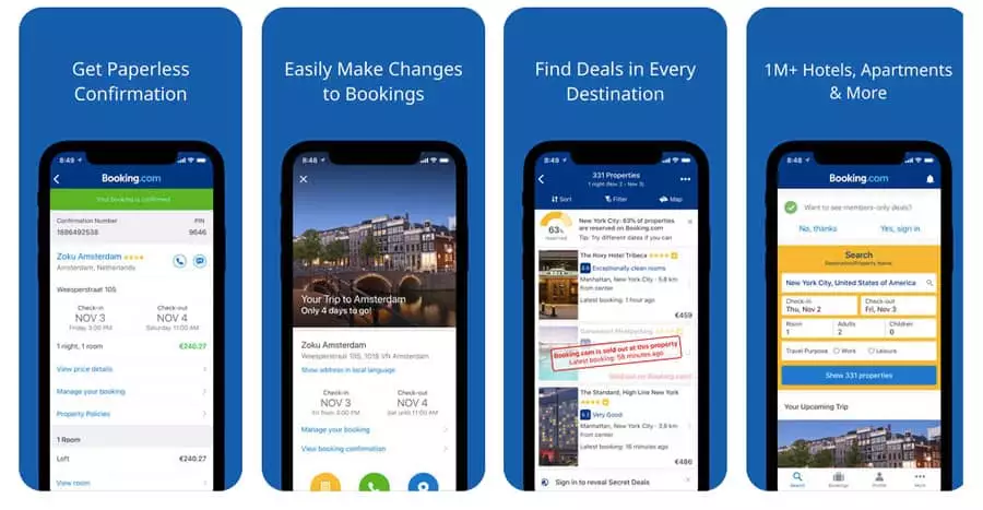 Best travel apps - Booking.com