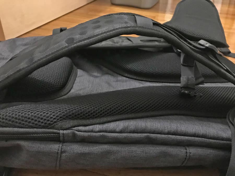 tortuga setout review - strap padding