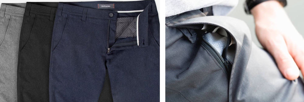 Bluffworks Travel Pants | Zipper Pockets