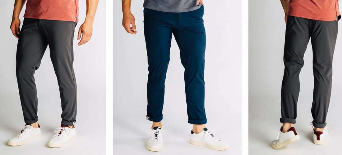 Comparison: Rhone Commuter Pant Straight vs. Slim 