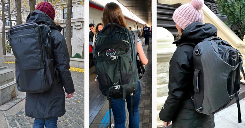 female travel backpack