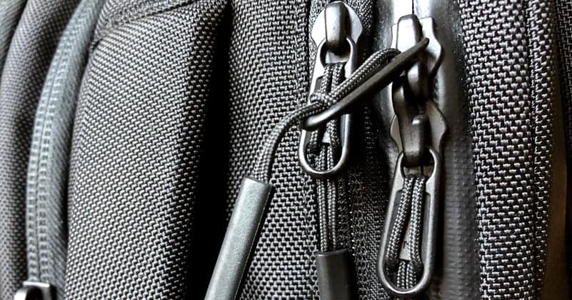 travel backpack zippers