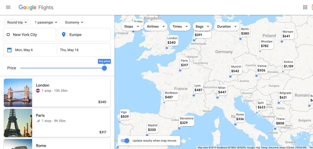 cheapest tourist cities europe