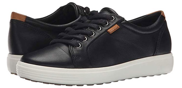 leather walking trainers