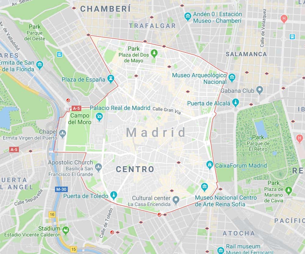 madrid city center to airport