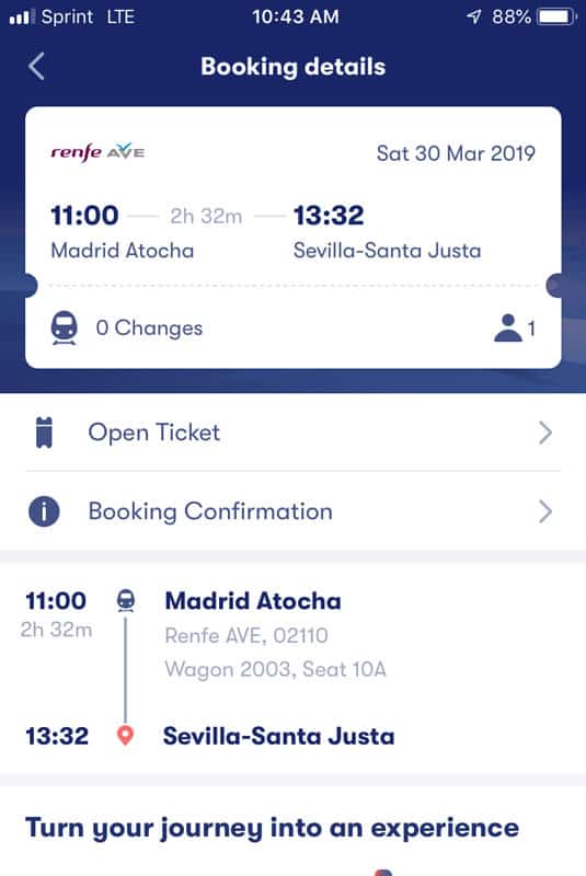 Booking train ticket with Omio