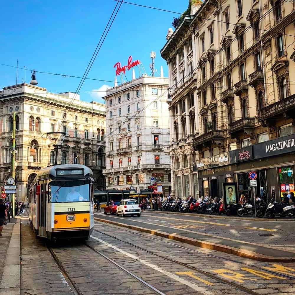 Riding A Trolly In Milan