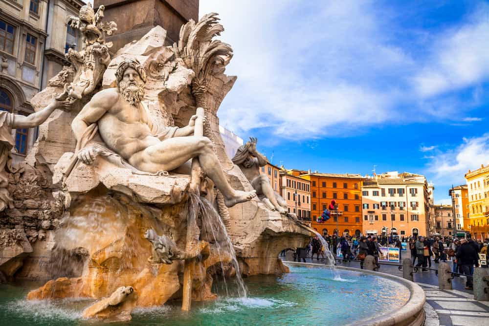 Piazza Navona and The Fontana dei Quattro Fiumi