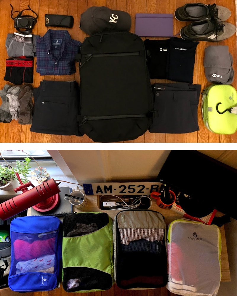 luggage packing list