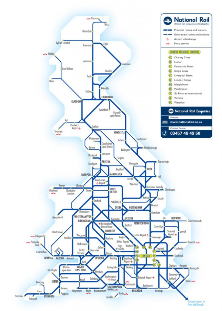 British Rail Map Of England - Florri Anna-Diana