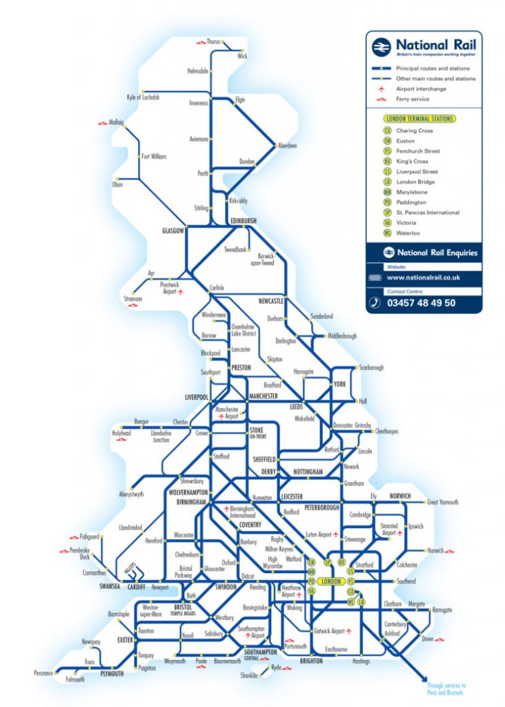 england rail zones